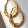 Vintage Hallmarked 9ct Gold Creole Earrings Image 9