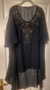 Navy plus size top.