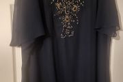 Navy plus size top.
