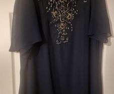Navy plus size top.