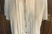 White Short Sleeve Blouse