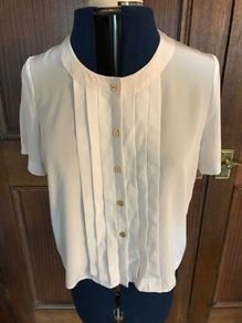 White Short Sleeve Blouse