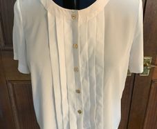 White Short Sleeve Blouse