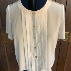 White Short Sleeve Blouse