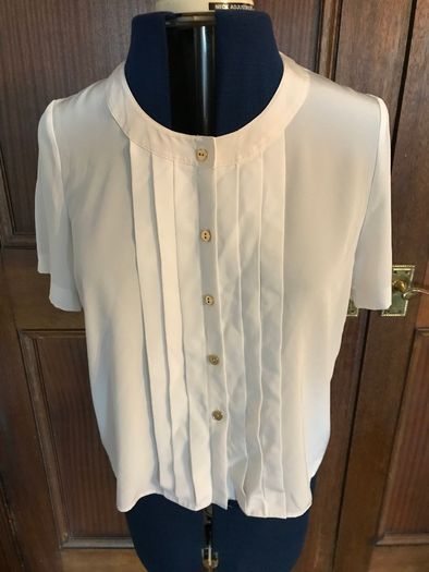 White Short Sleeve Blouse
