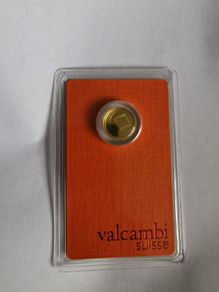 Valcambi 2.5g fine gold carded sealed