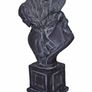 63 cm Dog Bust Garden Sculpture  Antique Style Dog Head Figurine on Pedestal Image 5