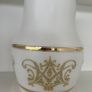 Glass Ceiling light Shade Vintage. Milky Finish With Gold Tones And Gold Frost Detail & Gold  Trim. Is really Beautiful Hung Image 4