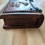 wooden wood book case storage case gift present box embossed Don Quixote Image 9