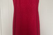 Damask Raspberry Red Linea  Dress