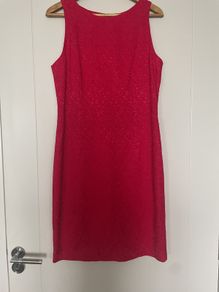 Damask Raspberry Red Linea  Dress