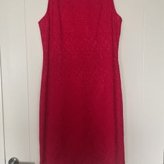 Damask Raspberry Red Linea  Dress