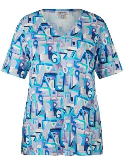 Kjbrand New  FURTHER REDUCED Top In Shades Of Turquoise, Sapphire  Blue  , White And  Lilac. Length Is 33 Inches