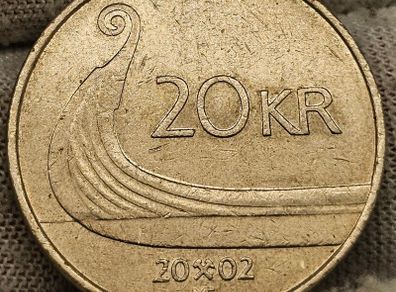 Norway 2002 20 Kroner Haralf V Coin