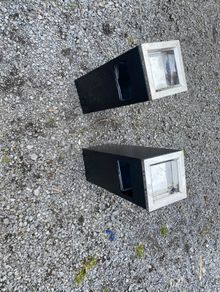 Business smoking area ashtrays