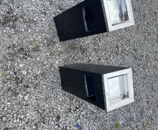 Business smoking area ashtrays
