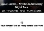 Luke combs tickets