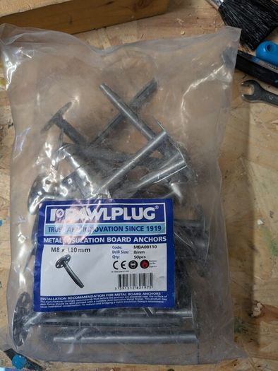 Rawlplug Insulation Board Metal Anchor m8 x 110
