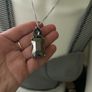 Sparkling pendant necklace in silver tone Image 2