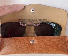 Vintage Polaroid Clip-On Sunglasses