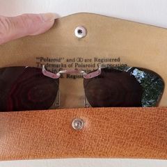 Vintage Polaroid Clip-On Sunglasses