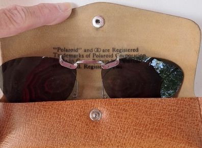 Vintage Polaroid Clip-On Sunglasses