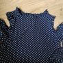 Navy Polka Dot Dress  Size 12 Image 4