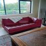 Natuzzi red leather corner sofa or can be separate as shown Image 2