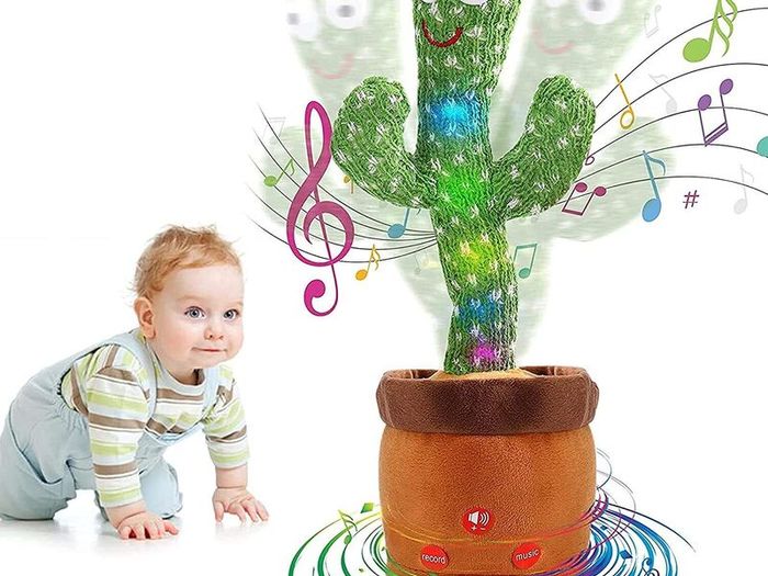 Dancing Cactus Plush Toy Can Singing And Recording To Learn Talking Kids Gift