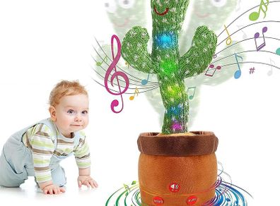Dancing Cactus Plush Toy Can Singing And Recording To Learn Talking Kids Gift