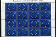 2006 Ireland 20th Anniversary of the European Union Flag Commemorative Stamp Plate 1B1B1B1B Sheetlet Mint Never Hinged (MNH)