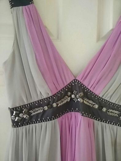 Lipsy Grey and Pink Dress with Sequins