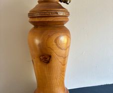 Handcrafted wooden lamp base only