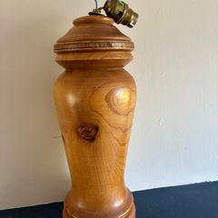 Handcrafted wooden lamp base only