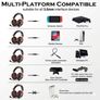 EKSA E900 Stereo Sound Wired Gaming Headset - Red - Detachable Mic (No Box) Image 7