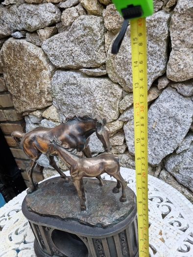 pewter horse an foul beautiful piece