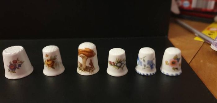 Collection of Flower Themed Thimbles