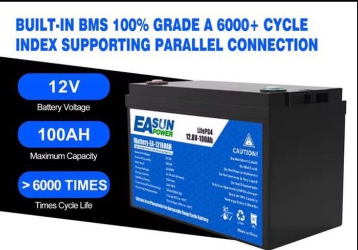 12V 100Ah LiFePo4 Battery Pack Lithium Iron Phosphate Batteries Built-in BMS For Solar Boats fishing camping