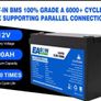 12V 100Ah LiFePo4 Battery Pack Lithium Iron Phosphate Batteries Built-in BMS For Solar Boats fishing camping Image 6
