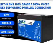 12V 100Ah LiFePo4 Battery Pack Lithium Iron Phosphate Batteries Built-in BMS For Solar Boats