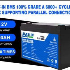 12V 100Ah LiFePo4 Battery Pack Lithium Iron Phosphate Batteries Built-in BMS For Solar Boats
