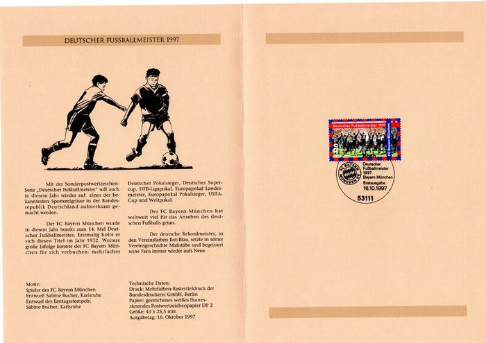 1997 Bundes Republic Deutschland (Germany) Federal Annual Stamp EFT Collection incl 45 images of contents