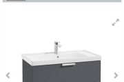 Brand New Sonas Stockholm 80cm Wall-hung Vanity  Midnight Grey