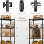 5-Shelf Shelving Unit with Height Adjustable Shelves, Metal Shelves for Storage, Heavy Duty Wire Shelf Unit for Living Room, Kitchen, Garage (Black) Image 6