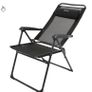 Regatta Colico Hard Armed Reclining Lounge Chair Black Image 2