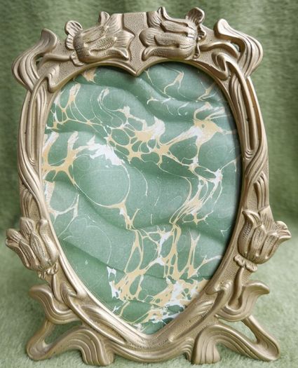 Vintage Botanical Brass Photo Frame