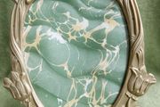 Vintage Botanical Brass Photo Frame