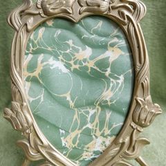 Vintage Botanical Brass Photo Frame