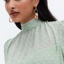 PRICE DROP, NEW LOOK, Flocked Spot Chiffon Mini Dress, Mint, BNWT, Size10 Image 3