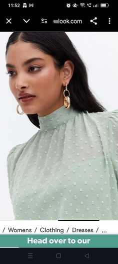 PRICE DROP, NEW LOOK, Flocked Spot Chiffon Mini Dress, Mint, BNWT, Size10
